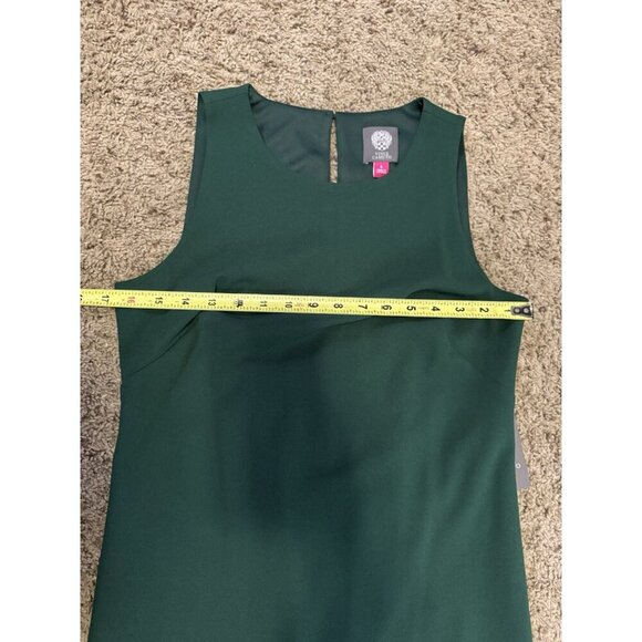 NWT VINCE CAMUTO Green Sequin Lined Stretch Sleeveless Sheath Dress Sz 6 $148 - Picture 9 of 10